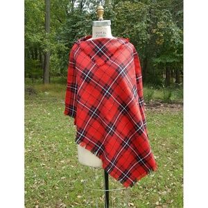 Holiday Plaid Poncho